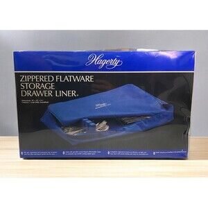 Hagerty Zippered Flatware Storage Drawer Liner Tarnish Preventative Silverware